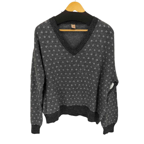 PORTOBENE 総柄 Vネックニット メンズ EUR:52