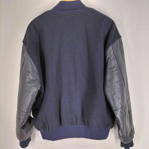 GEM SPORTSWEAR ワッペン刺繍袖レザースタジャン メンズ import:XL