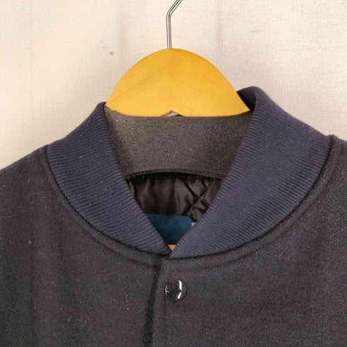 GEM SPORTSWEAR ワッペン刺繍袖レザースタジャン メンズ import:XL