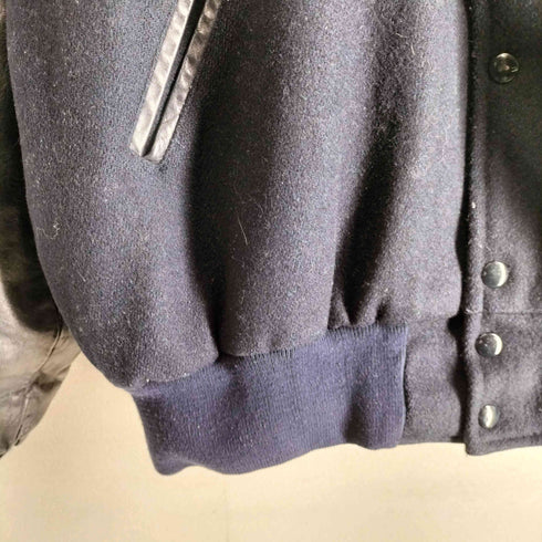 GEM SPORTSWEAR ワッペン刺繍袖レザースタジャン メンズ import:XL