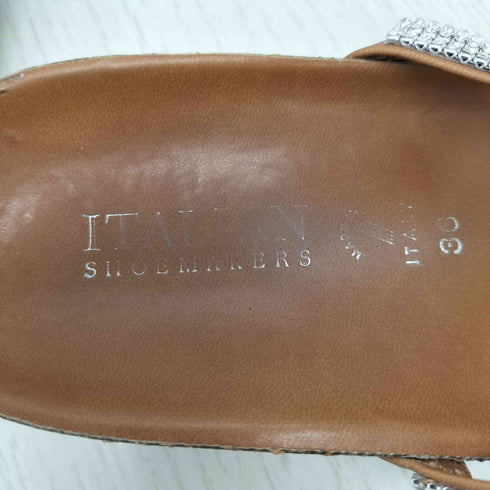 ITALIAN SHOEMAKERS ラインストーンミュールサンダル レディース 36