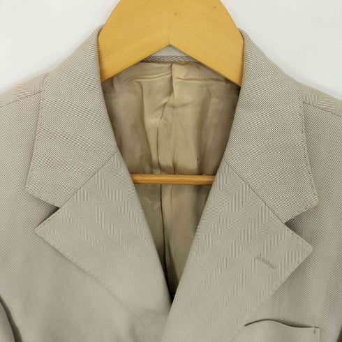 アクアスキュータム AQUASCUTUM ヘリンボーン コットン2Bテーラードジャケット メンズ 38/48