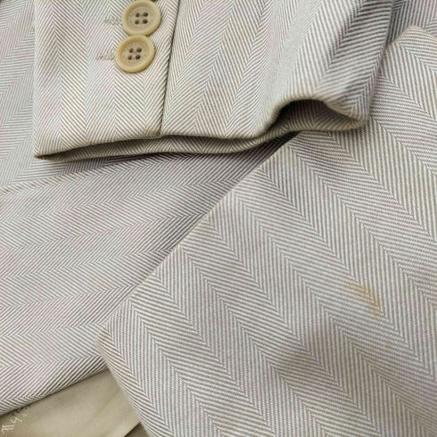 アクアスキュータム AQUASCUTUM ヘリンボーン コットン2Bテーラードジャケット メンズ 38/48