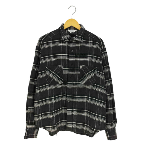 アンユーズド UNUSED COTTON CHECK SHIRTS コットン ジップ ネル チェック シャツ メンズ JPN:2