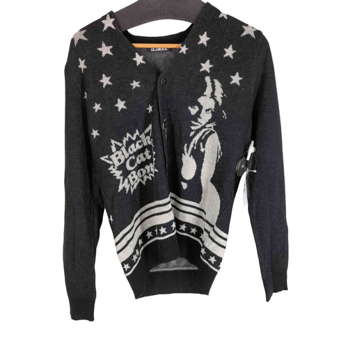 ヒステリックグラマー HYSTERIC GLAMOUR Black Cat Bone cardigan メンズ L