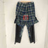 RESURRECTION13 チェックシャツ レイヤード バギーデニムパンツ import メンズ L