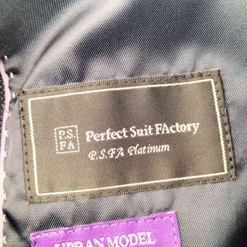 パーフェクトスーツファクトリー P.S.FA Perfect Suit FActory Biellano Finish 2Bテーラードジャケット パンツスーツ セットアップ メンズ 上:175 下:78