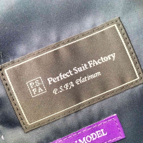 パーフェクトスーツファクトリー P.S.FA Perfect Suit FActory Biellano Finish 2Bテーラードジャケット パンツスーツ セットアップ メンズ 上:175 下:78