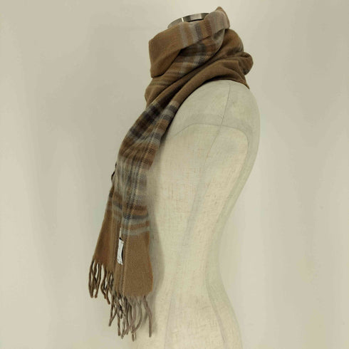 ザイノウエブラザーズ THE INOUE BROTHERS BRUSHED SCARF CHECK BABY ALPACA ブラッシュ スカーフ チェック ベビー アルパカ レディース