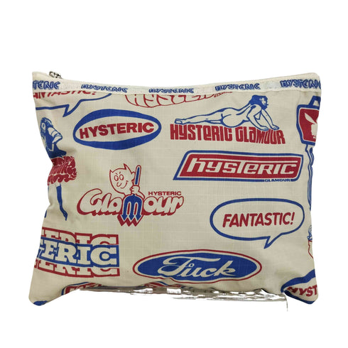 ヒステリックグラマー HYSTERIC GLAMOUR 00S ヒスガールプリントリップストップナイロンポーチ レディース