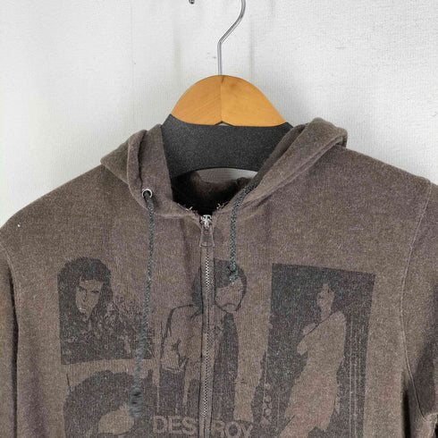 ヒステリックグラマー HYSTERIC GLAMOUR ×DESTROY ALL MONSTERS Y2K アンゴラコットン ニットジップパーカー メンズ M