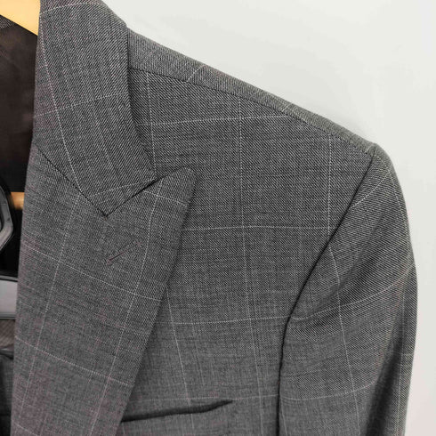 ザラマン ZARA MAN チェック 2Bテーラードジャケット パンツスーツ セットアップ メンズ 上:表記無 下:40