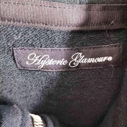 ヒステリックグラマー HYSTERIC GLAMOUR Y2K ロゴ刺繍 エポレット ダブルジップ ロング ジップ忍者パーカー レディース FREE