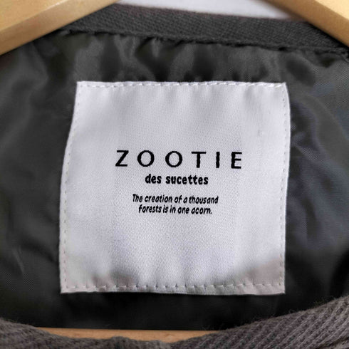 ZOOTIE DES SUCETTES 蓄熱フェイクダウン ノーカラーキルティングジャケット レディース JPN:L