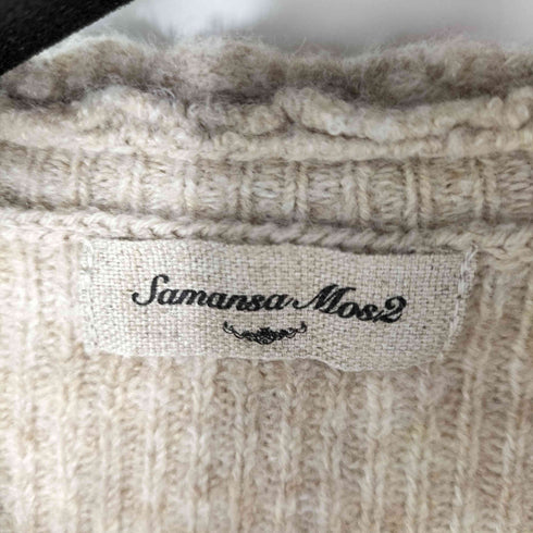 サマンサモスモス samansa Mos2 マカベアリス刺繍カーディガン レディース FREE