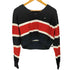 トミージーンズ tommy jeans クロップドストライプVネックニット レディース XS