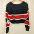 トミージーンズ tommy jeans クロップドストライプVネックニット レディース XS