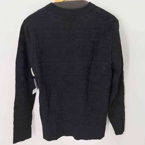 ハイストリート HIGH STREET 総柄 ジャガード クルーネックニット メンズ L