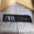 ザラ ZARA 裏地ストライプ リネンレーヨン ボタンレス テーラードジャケット レディース import:S
