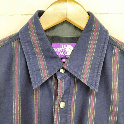 ノースフェイスパープルレーベル THE NORTH FACE PURPLE LABEL ストライプシャツジャケット メンズ M