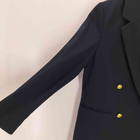 エイチアンドエム H&M 紺ブレ 金ボタン ダブルテーラードジャケット レディース JPN:S