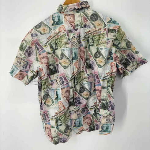 紙幣総柄 S/S シャツ メンズ