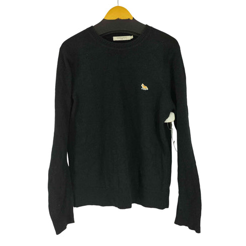 メゾンキツネ MAISON KITSUNE ウール100 ベイビー フォックス パッチ コージー Rネック プルオーバー メンズ import:M