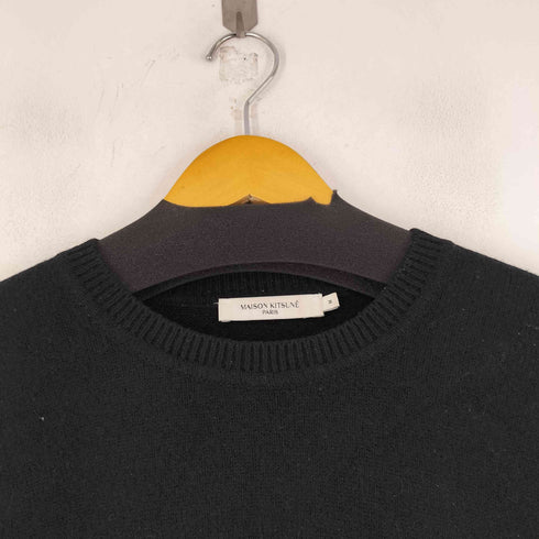 メゾンキツネ MAISON KITSUNE ウール100 ベイビー フォックス パッチ コージー Rネック プルオーバー メンズ import:M