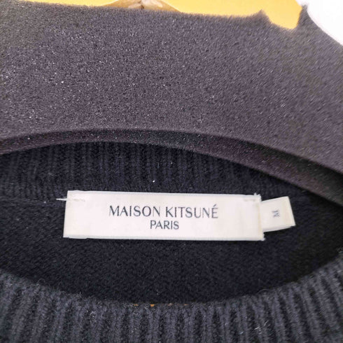 メゾンキツネ MAISON KITSUNE ウール100 ベイビー フォックス パッチ コージー Rネック プルオーバー メンズ import:M
