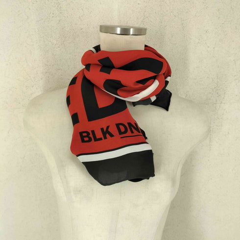 BLK DNM メッセージプリントシルクスカーフ メンズ