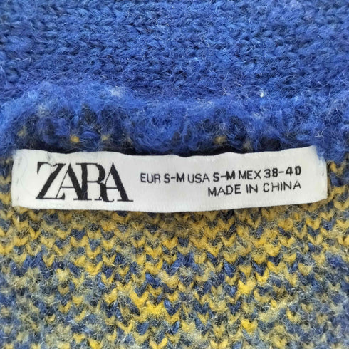 ザラ ZARA チェック柄 カーディガン メンズ JPN:S