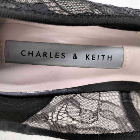 チャールズアンドキース CHARLES&KEITH レースデザインヒールパンプス レディース JPN:39