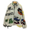 ザラ ZARA 総柄 ボア フリース ジャケット メンズ import:XL