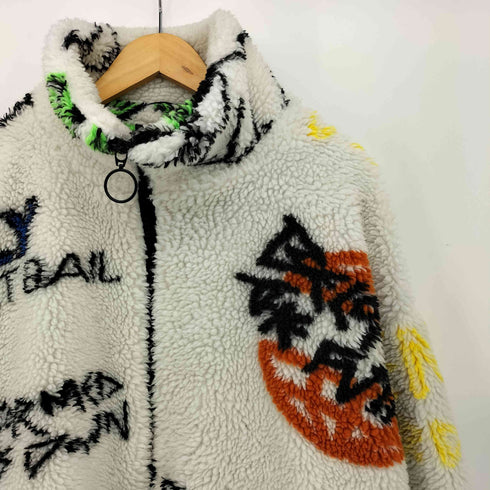 ザラ ZARA 総柄 ボア フリース ジャケット メンズ import:XL