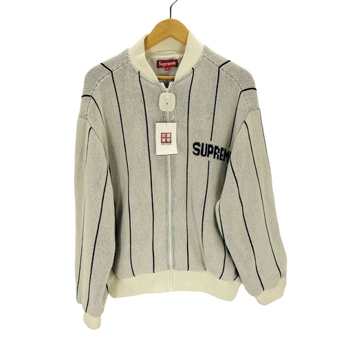 シュプリーム Supreme 23SS Pinstripe Varsity Zip Up Sweater メンズ JPN:M