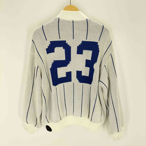 シュプリーム Supreme 23SS Pinstripe Varsity Zip Up Sweater メンズ JPN:M