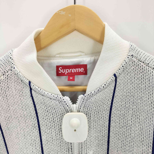 シュプリーム Supreme 23SS Pinstripe Varsity Zip Up Sweater メンズ JPN:M