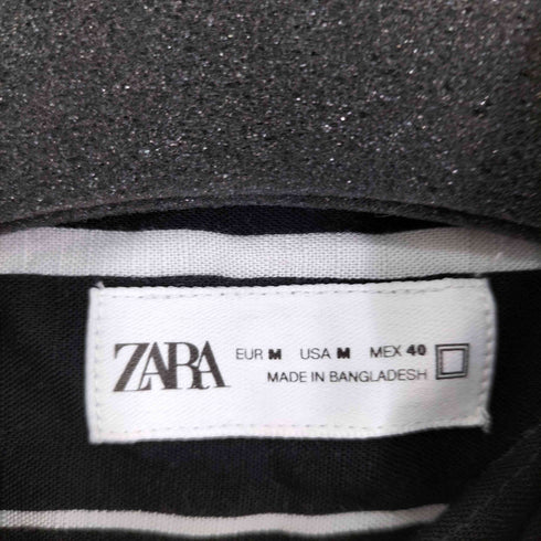 ザラ ZARA STRIPED VISCOSE SHIRT メンズ import:M