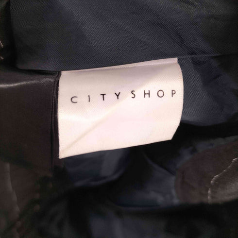 シティショップ CITYSHOP ウエストギャザー チョークストライプ イージーパンツ レディース