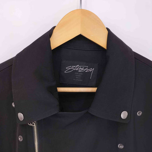 ステューシー Stussy ナイロン シングル ライダースジャケット レディース import:S