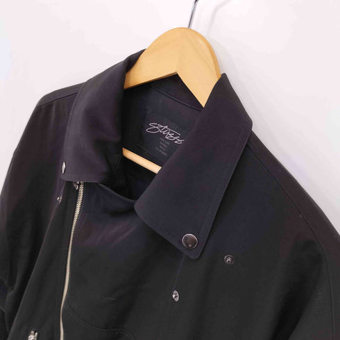 ステューシー Stussy ナイロン シングル ライダースジャケット レディース import:S