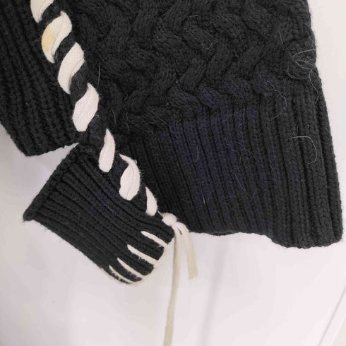 メゾンスペシャル MAISON SPECIAL Oni-Waffle Crazy Patchwork Stitch Embroidery Prime-Over Knit メンズ JPN:0