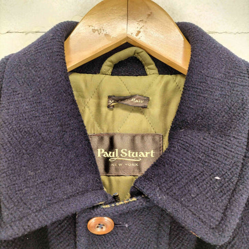 ポールスチュアート Paul Stuart MADE IN ITALY 裏地チェックウールハーフコート メンズ 44