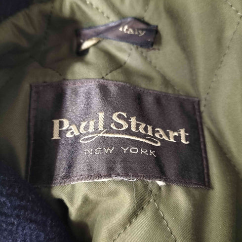 ポールスチュアート Paul Stuart MADE IN ITALY 裏地チェックウールハーフコート メンズ 44