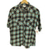 ラングラー Wrangler 90S WRANCHER SHIRT オンブレチェック スナップボタン ランチャー シャツ カットオフ メンズ import:XL