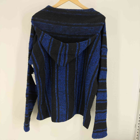 Curiosidades メキシコ製 BLANKET ブランケット ストライプ アクリル ポリ メキシカン パーカー メンズ import:L