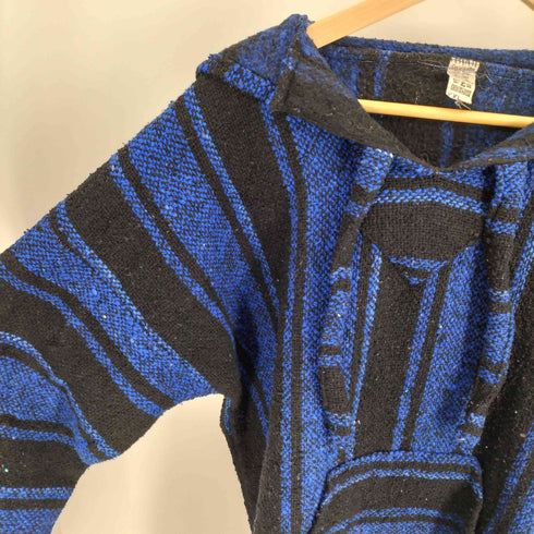 Curiosidades メキシコ製 BLANKET ブランケット ストライプ アクリル ポリ メキシカン パーカー メンズ import:L