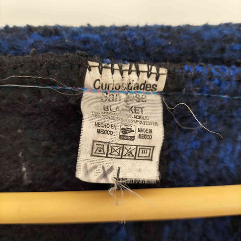 Curiosidades メキシコ製 BLANKET ブランケット ストライプ アクリル ポリ メキシカン パーカー メンズ import:L