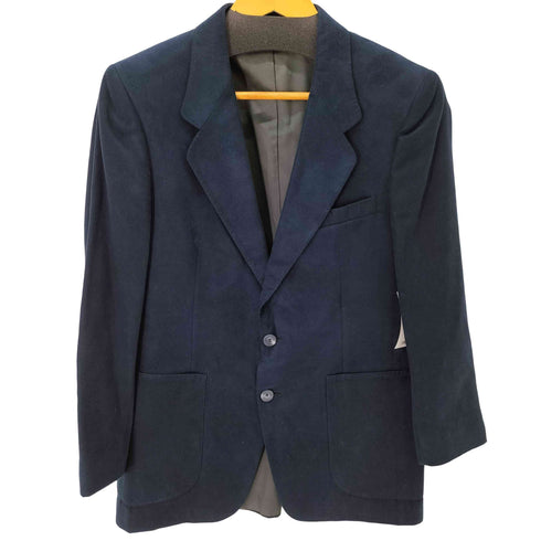 バーニーズニューヨーク BARNEYS NEWYORK USA製 スエード2Bシングルテーラードジャケット 紺ブレ メンズ
