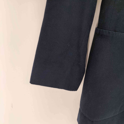バーニーズニューヨーク BARNEYS NEWYORK USA製 スエード2Bシングルテーラードジャケット 紺ブレ メンズ